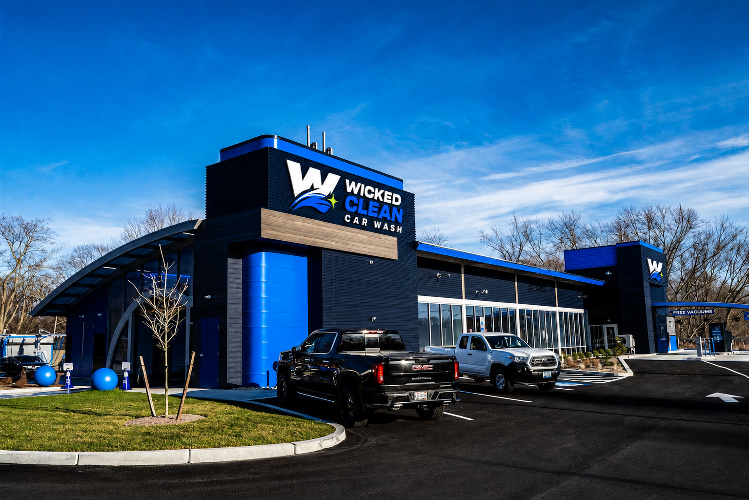 Wicked Clean fleet interest visual showing branded tunnel entrance.